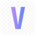 V Alphabet Letter Icon