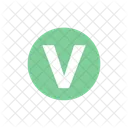 V Alphabet Letter Icon