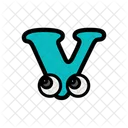 V Alphabet Letter Icon