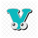 V Alphabet Letter Icon