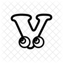 V Alphabet Letter Icon