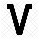 V Alphabet Letter Icon