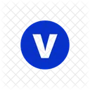 V Alphabet Letter Icon