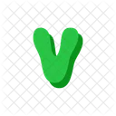 V Alphabet Letter Icon