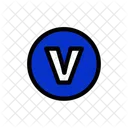 V Alphabet Letter Icon