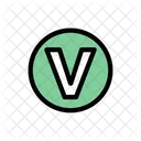 V Alphabet Letter Icon