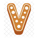 V Letter Cookies  Icon