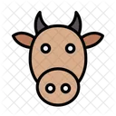 Vaca Bufalo Cara Icono