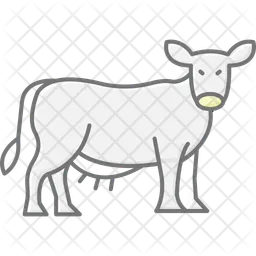 Vaca em grama orgânica  Ícone