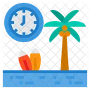 Vacation Time Clock Icon