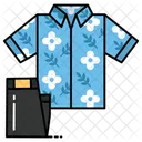 Vacation Wear Beach Wear Flower Printed Shirts Icon