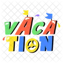 Vacation Word Summer Vacation Vacation Letters Icon