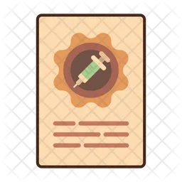 Vaccination Certificate  Icon