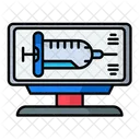Vaccination computer  Icon
