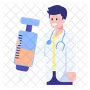 Injection Syringe Vaccination Doctor Icon