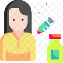 Vaccination Woman Vaccination Woman Icon