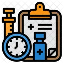 Vaccine Clock Medicine Icon