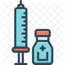 Vaccine Syringe Injection Icon