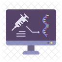 Computer Vaccine Analysis Icon