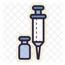 Vaccine And Syringe  Icon