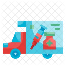 Vaccine Delivery Truck  Icon