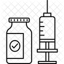 Vacuna Corona Coronavirus Jeringa Icono