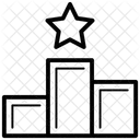 Podium Gagnant Tribune De Medaille Classement Icône