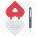 Valentine Pen Heart Icon