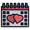 Valentine Calendar Date Icon