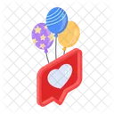 Valentine Balloons Love Balloons Decorative Balloons Icon
