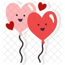 Valentine Balloons Love Balloons Heart Balloons Icon