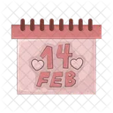 Valentine Calendar Calendar Date Icon