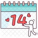 Valentine Calendar Heart Calendar Calendar Icon
