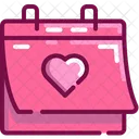 Valentine Calendar Love Icon