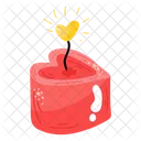 Valentine Candle  Icon