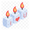 Valentine Candles Heart Candles Love Candles 아이콘