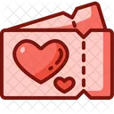 Coupon Ticket Heart Icon