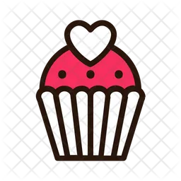 Valentine Cup Cake  Icon