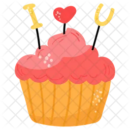 Valentine Cupcake  Icon