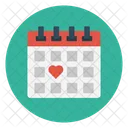 Calendar Date Love Icon