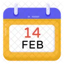 14 Feb Valentine Calendar Valentine Date Icon