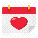 Date Calendar Heart Icon