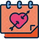 Calendar Valentine Romance Icon