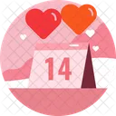 Valentine Calendar Love Icon