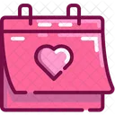 Valentine Calendar Heart Icon