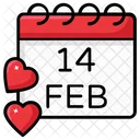 Valentine Day Love Day 14th February Icon