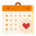 Love Heart Calendar Icon