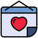 Post It Heart Love Icon