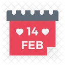 Valentine Love Calendar Icon