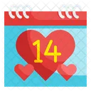 Valentine Day Calendar Love Icon